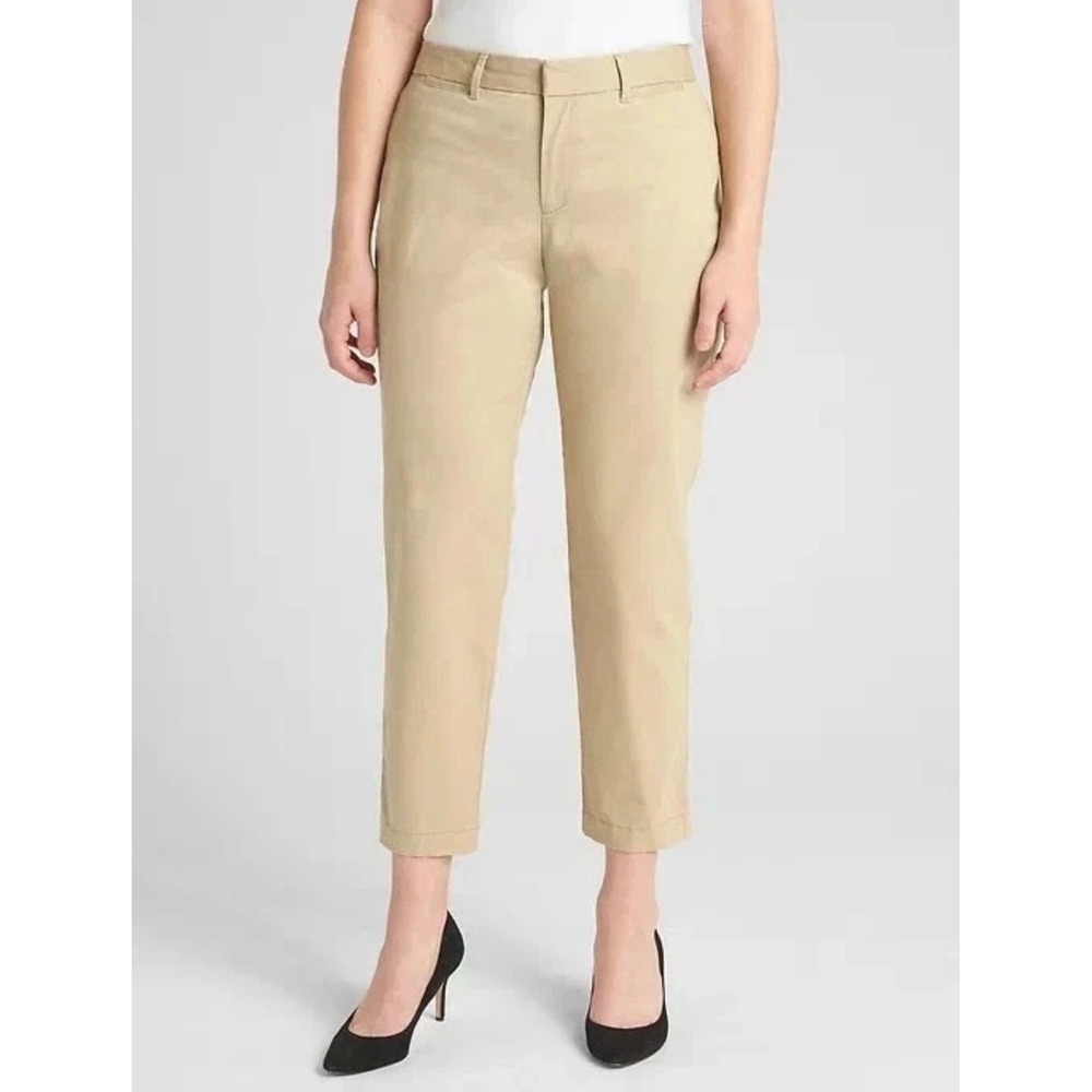 GAP‎ Slim Ankle Pants Khaki Chino Women Size 16 Stretch Casual Work NWT